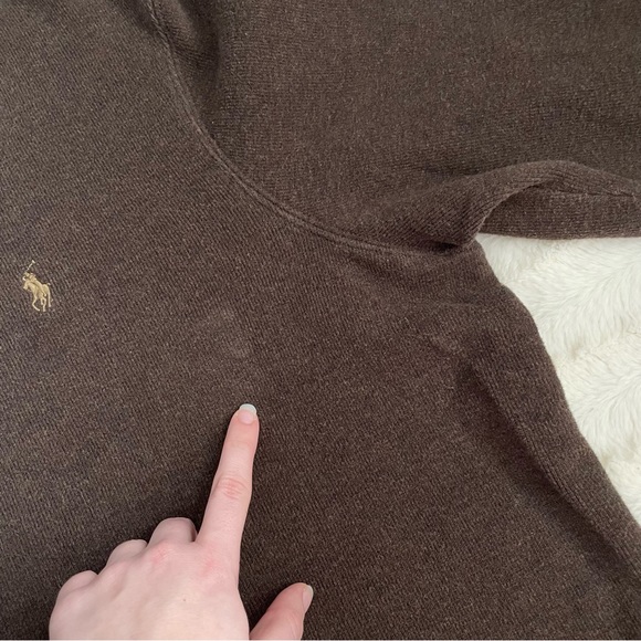 Polo by Ralph Lauren Brown Quarter Zip Size XXL - Picture 5 of 11